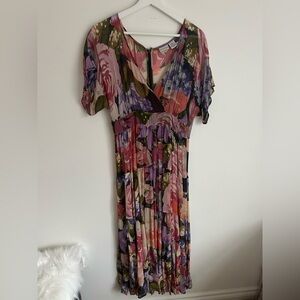 Newport News Vibrant Floral Sheer Maxi Dress